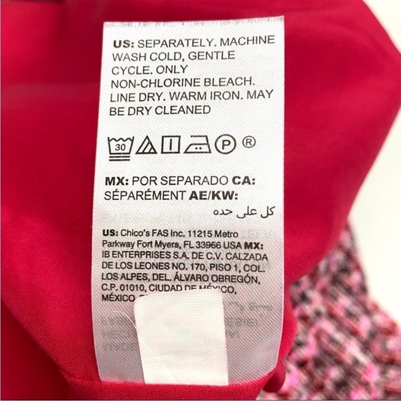 White House Black Market Pink Tweed Pencil Skirt W/ Zippered Pockets Sz 6 NWT - Picture 8 of 10